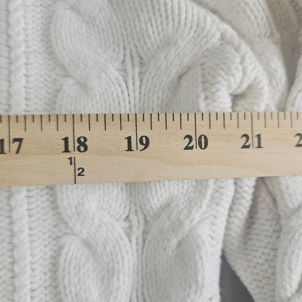 Goodfellow & Co Mens Cream White Cable Knit Crew Neck Pullover Sweater Size M - Picture 5 of 7